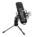 Studio USB Condenser Microphone Set (incl. shockmount, table stand, 1,7 m USB cable, windshield)