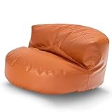 Green Bean© Sitzsack Sofa mit Füllmaterial | Lounge im Sitzsack-Design 90 x 50 cm mit ergonomischer Rückenlehne & waschbarem Bezug | Kunstleder Cog