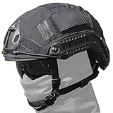 TS TAC-SKY Taktisches Helmlicht, Fast Paintball Sätze mit Headset Teleskop-Modell, Visier Schutzbrille, geeignet Radfahren für Airsoft Schießen und Jagd Spiel (Color : Sets B, Size : M)