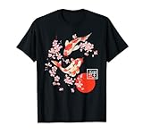 Cherry Blossom Koi Karpfen Fisch Japanische Sakura Grafik Kunst T-S