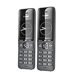Gigaset Comfort 520HX Duo - 2 DECT-Mobilteile mit Ladeschale - Fritzbox-kompatiel - elegantes Schnurloses Telefon für Router & -Basis, top Audioqualität mit Freisprechfunktion, titan-schw