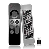 WeChip W3 Fernbedienung Tastatur und Maus, [Leichter und Dünner] 2,4G Air Mouse für Android TV Boxen, Smart TV, PC, Laptop, Projektor, HTPC, Media Play