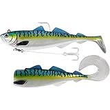 Westin Crazy Daisy 18cm 180g - Gummiköder zum Meeresangeln, Gummifisch für Dorsche & Heilbutts, Meeresköder zum Pilken & Jiggen, Farbe:Mack