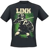 The Legend Of Zelda Link - Hero of Hyrule Männer T-Shirt schwarz L 100% Baumwolle Fan-Merch, Gaming