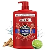 Old Spice Captain 3-in-1 Duschgel & Shampoo für Männer, 1L, langanhaltender, frischer Duft in Parfümqualität für Haare-Gesicht-Körp