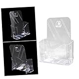 DIYEAH 1Stück Transparent Acryl Ordner Organizer Dokumentenhalter für Schreibtisch Design für Zeitschriften Langlebig Stabil Home O