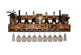 Weinregal aus Holz Schnapsregal vintage Stil für die Küche Hausbar Wandregal rustikal Bar Reg
