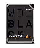 WD_BLACK Hochleistungsspeicher 4 TB (HDD, interne Gaming Festplatte, 7.200 U/min, SATA 6 Gbit/s, 256 MB Cache, 3.5 Zoll, Gaming HDD) Schw