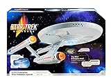 BANDAI USS Enterprise NCC-1701 Star Trek Modell mit Lichtern, Geräuschen und Präsentationsständer | Geschenke Raumschiff | 45,7 cm authentisches StarTrek Spielzeug, Mehrfarbig