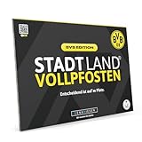DENKRIESEN Stadt Land Vollpfosten® A4 – BVB Edition | Ab 9 Jahren | BVB-Fanartikel | Borussia Dortmund | Stadt Land F