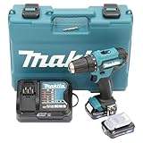 Makita DF333DSAE Akku-Bohrschrauber 12 V max. / 2,0 Ah, 2 Akkus + Ladegerät im Transportkoffer, Schwarz, B