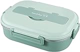 Bento-Boxen, Bento-Box, Lunchbox, Lunchbox-Behälter, isolierte Lunchbox aus Edelstahl, Bento-Box mit Löffel, tragbarer Lebensmittelaufbewahrungsbehälter, heißes Picknick-Besteck, for Frühstück, Ab