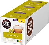 NESCAFÉ Dolce Gusto Cappuccino XXL-Vorratsbox (90 Kapseln, 100% Arabica Bohnen, leichter Kaffeegenuss mit cremigem Milchschaum), 3er Pack (3x30 Kapseln)