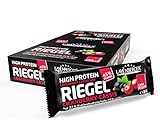 Layenberger High Protein Riegel - Fitness Power Bar, viel Eiweiß, wenig Zucker - 18er Pack (18 x 35 g) - Cranberry-C