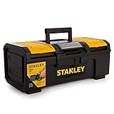Stanley Werkzeugbox / Werkzeugkoffer Basic 1-79-216 (16', 39x22x16cm, Koffer mit Schnellverschluss und Organizer, Box aus Kunststoff, praktischer und organisierter Werkzeugkasten)