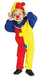 EOZY Kleinkind Clown Kostüm Halloween Jumpsuit mit Kapuze Karneval Fasching Kostüm Cosplay S Körpergröße 95-110