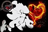 Airbrush Schablone für Flammen Feuer Flames Mega Set 12 Teilig - Tattoo und Graffiti Stencil Vorlag