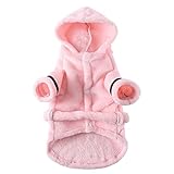 Generisch Hund Nachtkleid Schlafanzug Bademantel Handtuch Bademantel Katze Tiere Tiere Kleidung Hundepullover Winter (Pink, XL)