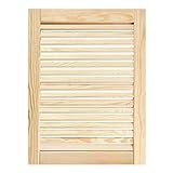 ben+camilla.com Outdoor Schranktür Fensterläden 70 x 50 cm aus Massivholz | Lamellentür für Garten Außenbereich B