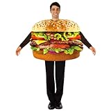 thematys Food-Kostüm Verkleidung | Bier | Bratwurst | Pizza | Burger | Lebensmittel Kostüm | Karneval | Mottowoche | Fasching | Halloween | Einheitsgröße 160-185cm | Erwachsene | Herren | D