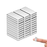 NIXRET 30 Stück 20x10x1mm Magnete Selbstklebende Flache Magnetscheiben, Tafelmagnete für Büro, Kühlschrank, Fotos, Magnetstreifen, Magnettafeln,