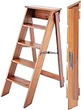 ACLips Treppenstufenhocker/Klappbarer Stufenhocker/5-Stufen-Leiter/Holzkletterleitern/Klapp