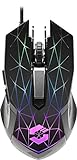 Speedlink RETICOS RGB Gaming Mouse – USB-A Anschluss, dpi-Schalter, RGB-Beleuchtung, 6 Tasten, Konfigurations-Software, schw
