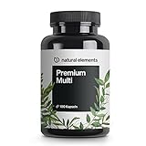 Premium Multivitamin – 180 hochdosierte Komplex-Kapseln – wertvolle Vitamine A-Z – Premium-Rohstoffe – mit Bioaktiv-Formen – ohne unnötige Zusätze – in Deutschland produziert & laborgeprü