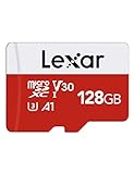 Lexar Micro SD Karte 128GB, Speicherkarte Micro SD mit SD Adapter, Bis zu 100 MB/s Lesegeschwindigkeit, UHS-I, U3, A1, V30, C10, 4K UHD microSDXC Memory C
