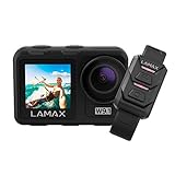 LAMAX W9.1 REAL Action Cam 4K 60fps mit Stabilisierung, Unterwasserkamera, wasserdichte Kamera, Camcorder mit Dual Display, Helmkamera und 21 Zubehör Kit, Wi-Fi, Zeitlup