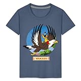 Spreadshirt Yakari Indianer Fliegt Auf Großer Adler Kreislogo Kinder Premium T-Shirt, 110/116 (4 Jahre), B