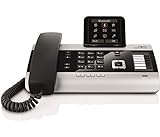 Gigaset DX800A Schnurgebundenes All-In-One DECT-Telefon mit großem Farbdisplay, ISDN-Anschluss für 6 Geräte, VoIP-Funktion, Bluetooth, 1000 Kontakte, brillante Audioqualität,