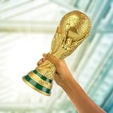 BURUVO World Cup Replica 2022 Football Champion Trophy Fans Souvenir Award Geschenke Soccer Champion League Trophy Models Statue (Color : Gold Trophy, Size : 16cm/6.30in)