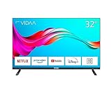 DYON Smart 32 VX 80 cm (32 Zoll) Fernseher (HD Smart TV, HD Triple Tuner (DVB-C/-S2/-T2), App Store, Prime Video, Netflix, YouTube, DAZN, Disney+) [Mod. 2022], Schw