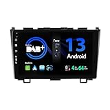 SXAUTO Android 13 [Built-in DAB] IPS Autoradio für Honda CRV (2006-2011) - Eingebaut Carplay/Android Auto - LED Kamera + MIC - 4G+64G - DSP 360-CAM Lenkradsteuerung Fast-Boot - 2 Din 9 Z