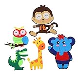 HAPINARY 5St Cartoon-Tier-Ornamente wandsticker schlafzimmer wandtattoos für schlafzimmer Tier wandtattoos selber machen Wandtattoo Tier Kinderwandkunst Cartoon-Aufkleber für Kinder Urw