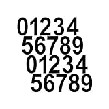GreenIT 20 Aufkleber 3cm schwarz Ziffer einzelne Ziffern Zahl Zahlen Nummer Hausnummer Deko F