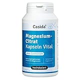 Magnesiumcitrat Kapseln Vital - reines Magnesiumcitrat - 120 Magnesium Kapseln - ohne Zusätze wie Magnesiumstearat - Hochdosiert, veg