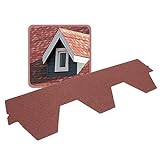 DAPRONA Dachschindeln, Hexagonal Muster 1m x 32cm, 20 Stück Rot Bitumenschindeldach für Gartenhaus, Carp