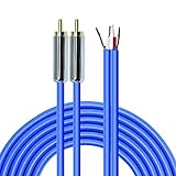 MEIRIYFA RCA Kabel Lautsprecher Kabel auf Cinch-Stecker, 2RCA Lautsprecherkabel Blanker Draht Audio-Cinch-Kabel (2RCA-Stecker)