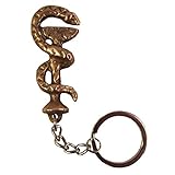 Wilde Schlüsselanhänger Äskulap Schlange mit Arzneischale Bronze Symbol der Apothek