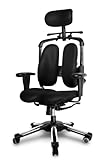 HARASTUHL® - Stuhl ergonomisch - NIE 01 - gesundes & langes Sitzen bis zu 12H - INNOVATIVER Bürostuhl Bandscheibensitz - Office Chair - von 1,50m bis 1,95m - Druckentlastung der Bandscheiben (Black)