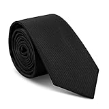 URAQT Herren Krawatten, Klassische Schmale Krawatte 6 cm für Herren, Elegant Hochzeit Krawatte für Büro oder Festliche Veranstaltunge(Schwarz)