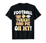 Thanksgiving-Fußball-Türkei und Kuchen-Grafik T-S