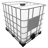1000l IBC Container Rebottled »Food« auf Stahlpalette (Neuwertig) Armaturgröße S60x6 Grobgewinde, Größe DN 150