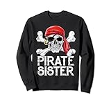 Piraten-T-Shirt mit Jolly Roger-Flagge, Totenkopf und gekreuzten Knochen Sw
