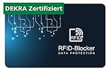 RFID Blocker Karte | DEKRA Zertifiziert | Schutz vor Datendiebstahl | NFC Schutz/Störsender | Neueste Technologie | Ultra dünnes Design 0,86mm | S
