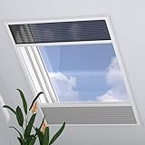 Dachfenster Fliegengitter Plissee Multi - Verdunkelung - Grau - 80 x 120