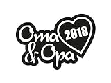 1 x 2 Plott Aufkleber Oma & Opa 2018 Sticker Familie Autoaufkleber Tuning D