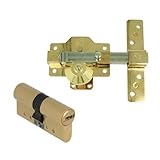 Amig - Sicherheitsriegel und Rundzylinder Set Mod. 1EPLUS | Öffnungsverriegelung und Anti-Bumping-System | Riegelschloss 90 x 154 mm | Zylinderschloss ø 70 mm (30-40) | 5 Schlüssel | Stahl | G